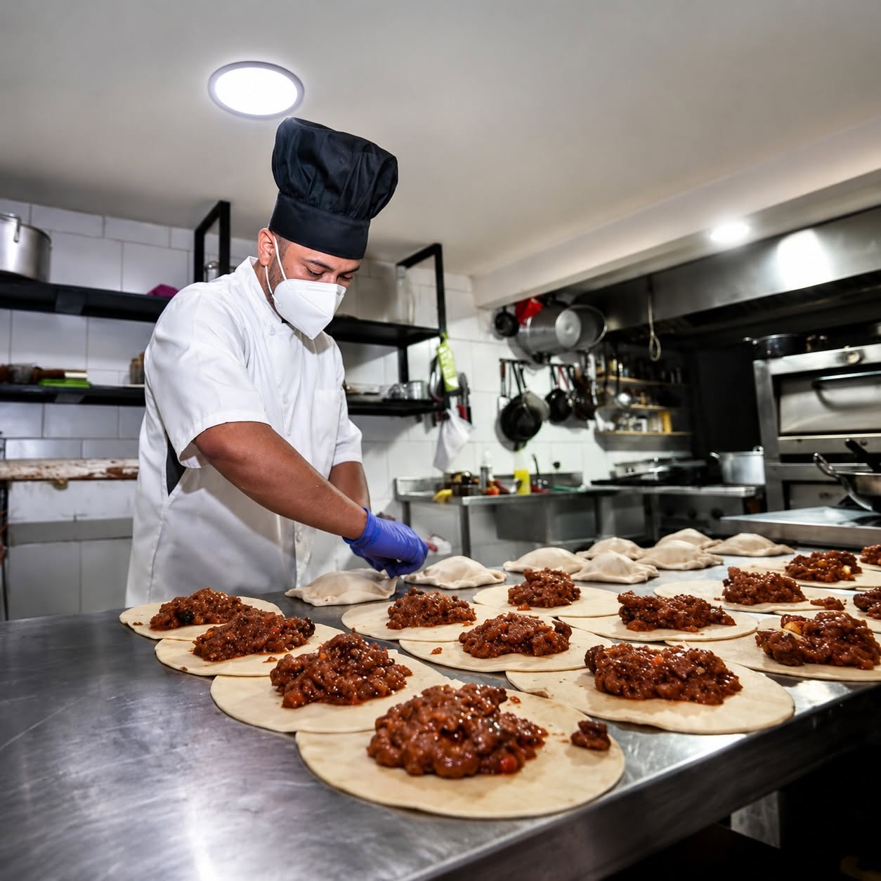 Preparación artesanal de empanadas Don Guille